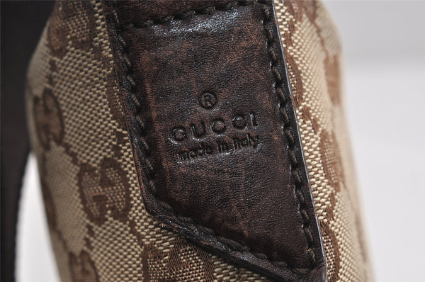Authentic GUCCI Shoulder Cross Bag Purse GG Canvas Leather 147671 Brown 6448J