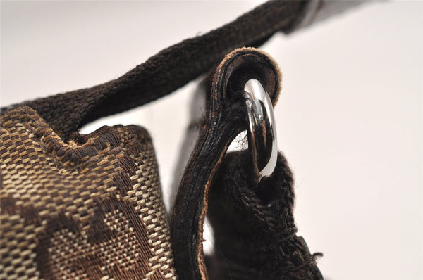 Authentic GUCCI Shoulder Cross Bag Purse GG Canvas Leather 147671 Brown 6448J