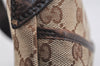 Authentic GUCCI Shoulder Cross Bag Purse GG Canvas Leather 147671 Brown 6448J