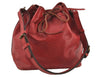 Authentic Louis Vuitton Epi Petit Noe Shoulder Drawstring Bag M44107 Red 6449J