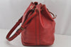 Authentic Louis Vuitton Epi Petit Noe Shoulder Drawstring Bag M44107 Red 6449J
