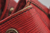 Authentic Louis Vuitton Epi Petit Noe Shoulder Drawstring Bag M44107 Red 6449J