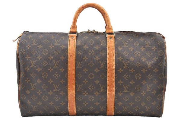 Authentic Louis Vuitton Monogram Keepall 50 Travel Boston Bag M41426 LV 6450H