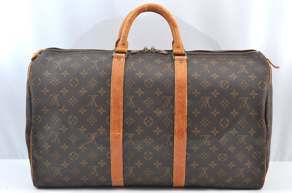Authentic Louis Vuitton Monogram Keepall 50 Travel Boston Bag M41426 LV 6450H