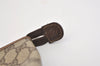 Authentic GUCCI Vintage Clutch Hand Bag Purse GG PVC Leather Brown 6450J