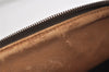 Authentic GUCCI Vintage Clutch Hand Bag Purse GG PVC Leather Brown 6450J