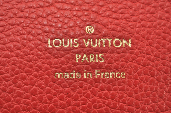 Authentic Louis Vuitton Monogram Portefeuille Pallas Wallet Red M58414 LV 6450K