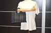 Authentic HERMES Fourre Tout PM Vintage Hand Tote Bag Canvas Navy Blue 6452I