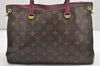 Auth Louis Vuitton Monogram Pallas 2Way Shoulder Hand Bag Purple M42810 LV 6453K