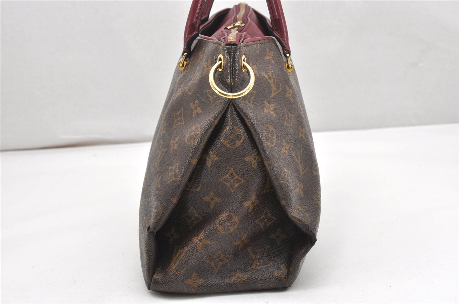 Auth Louis Vuitton Monogram Pallas 2Way Shoulder Hand Bag Purple M42810 LV 6453K