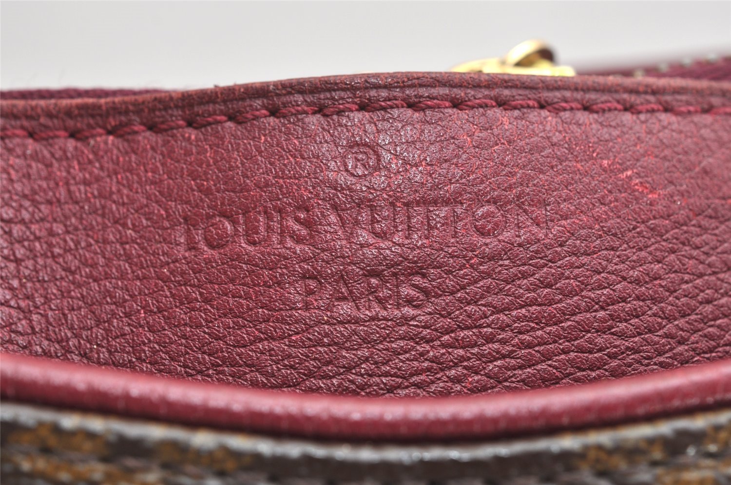 Auth Louis Vuitton Monogram Pallas 2Way Shoulder Hand Bag Purple M42810 LV 6453K