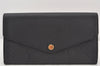 Authentic Louis Vuitton Monogram Empreinte Portefeuille Sarah Wallet Black 6454K