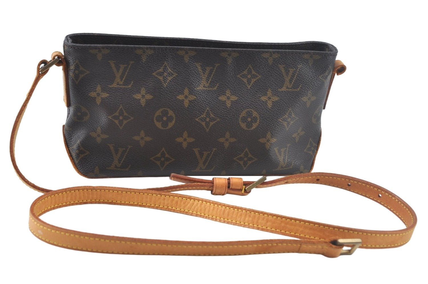 Authentic Louis Vuitton Monogram Trotteur Shoulder Cross Bag M51240 Junk 6455J