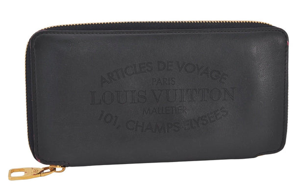 Authentic Louis Vuitton Parnassea Portefeuille Iena Wallet M58281 Navy 6455K