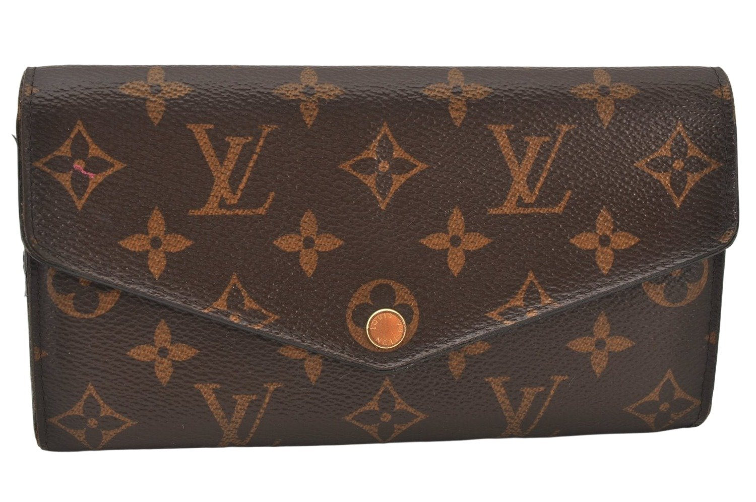 Authentic Louis Vuitton Monogram Portefeuille Sarah Long Wallet M62234 LV 6456K