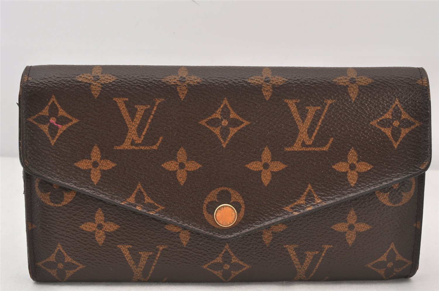 Authentic Louis Vuitton Monogram Portefeuille Sarah Long Wallet M62234 LV 6456K