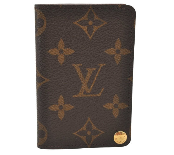 Auth Louis Vuitton Monogram Porte Cartes Credit Pression M60937 Card Case 6457K