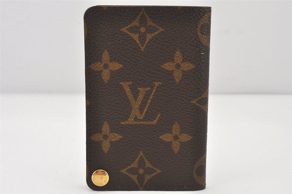 Auth Louis Vuitton Monogram Porte Cartes Credit Pression M60937 Card Case 6457K