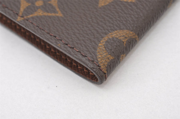Auth Louis Vuitton Monogram Porte Cartes Credit Pression M60937 Card Case 6457K