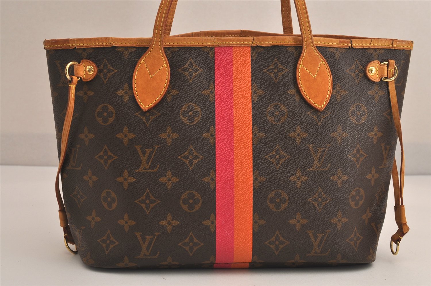 Authentic Louis Vuitton Monogram Neverfull PM Tote Bag Pink LV 6457M