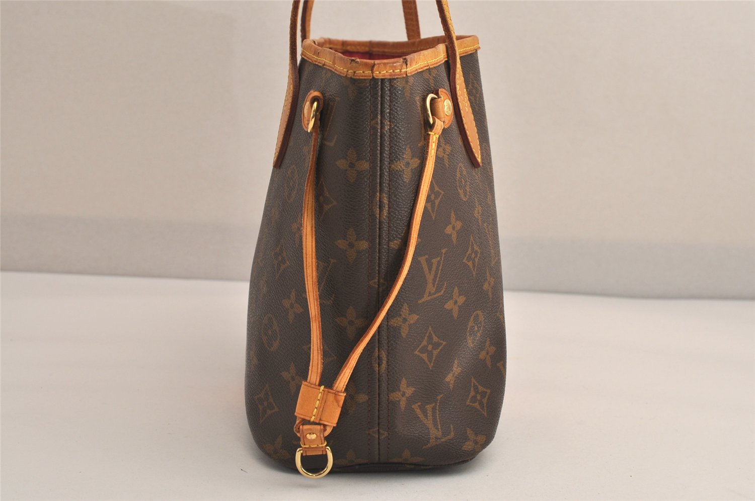 Authentic Louis Vuitton Monogram Neverfull PM Tote Bag Pink LV 6457M
