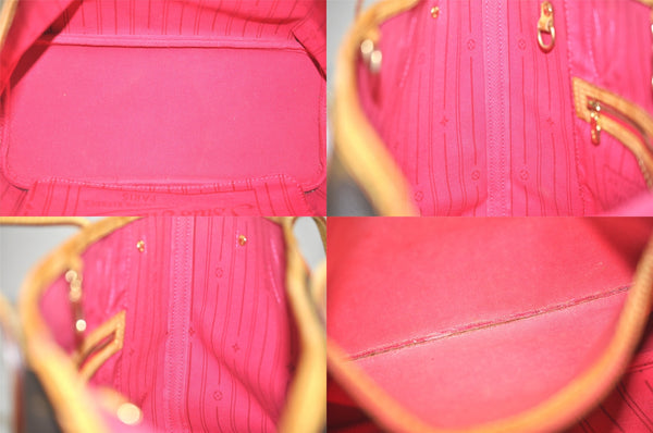 Authentic Louis Vuitton Monogram Neverfull PM Tote Bag Pink LV 6457M