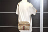 Authentic GUCCI Web Sherry Line Shoulder Cross Bag GG PVC Leather Brown 6458I