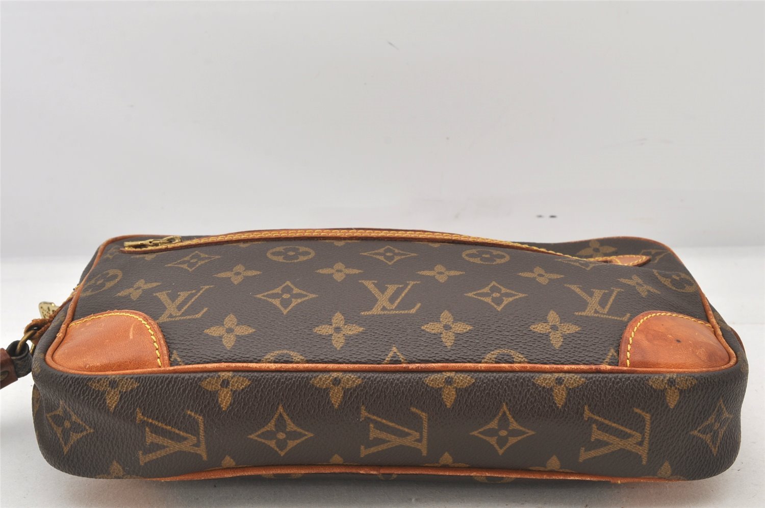 Authentic Louis Vuitton Monogram Marly Dragonne Clutch Hand Bag Old Model 6458K