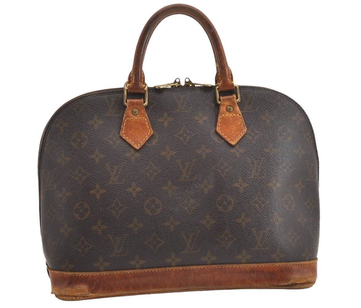 Authentic Louis Vuitton Monogram Alma Hand Bag Purse M51130 LV 6460J