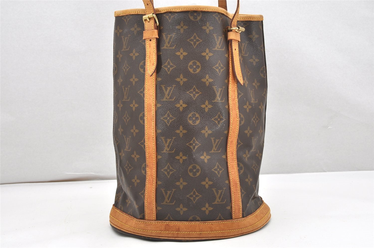 Authentic Louis Vuitton Monogram Bucket GM Shoulder Tote Bag M42236 Junk 6460K