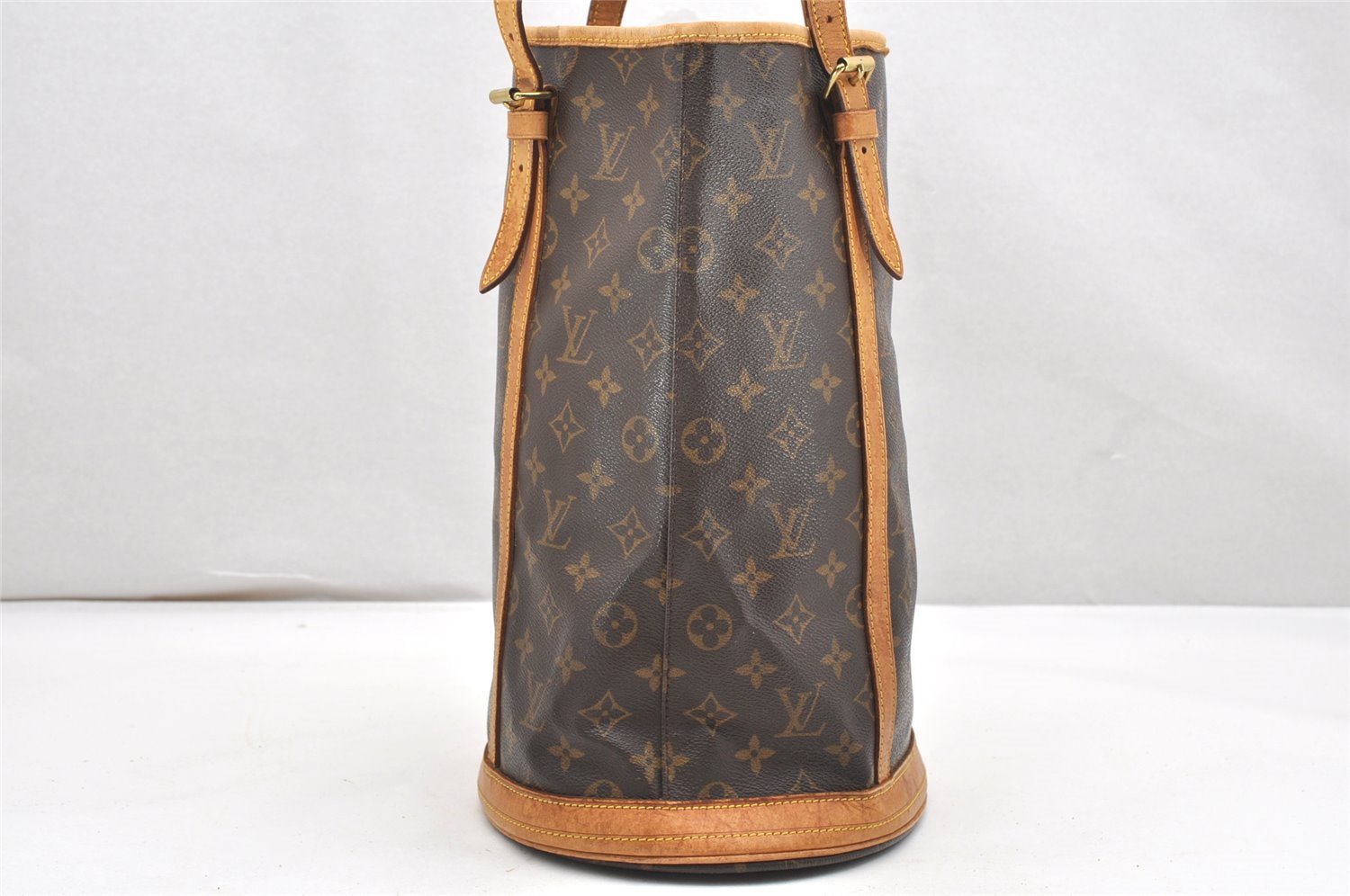 Authentic Louis Vuitton Monogram Bucket GM Shoulder Tote Bag M42236 Junk 6460K