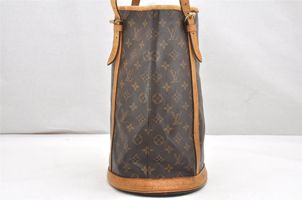 Authentic Louis Vuitton Monogram Bucket GM Shoulder Tote Bag M42236 Junk 6460K