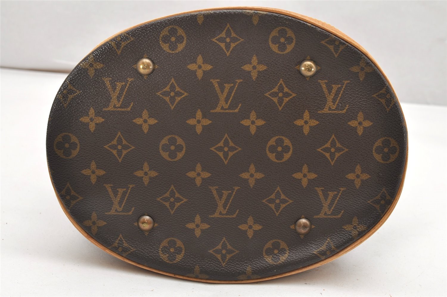 Authentic Louis Vuitton Monogram Bucket GM Shoulder Tote Bag M42236 Junk 6460K