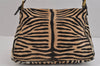 Authentic FENDI Mamma Baguette Shoulder Hand Bag Unborn Calf Leather Beige 6462J