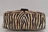 Authentic FENDI Mamma Baguette Shoulder Hand Bag Unborn Calf Leather Beige 6462J