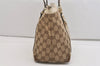 Authentic GUCCI Abbey Shoulder Tote Bag GG Canvas Leather 141470 Brown 6463J