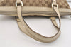 Authentic GUCCI Abbey Shoulder Tote Bag GG Canvas Leather 141470 Brown 6463J