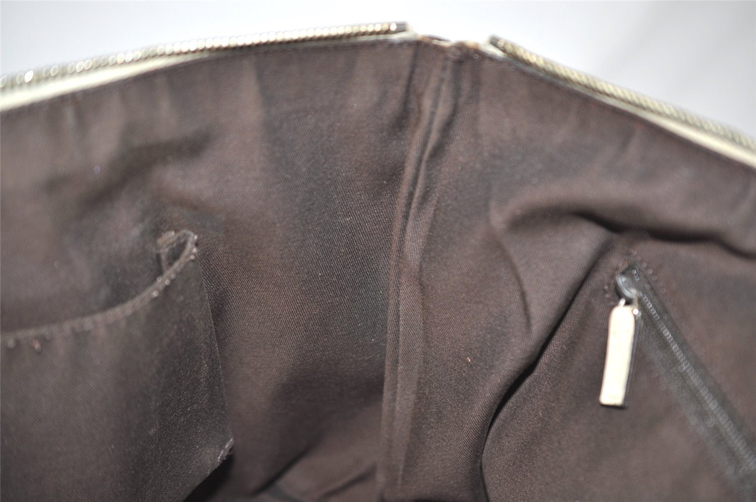 Authentic GUCCI Abbey Shoulder Tote Bag GG Canvas Leather 141470 Brown 6463J