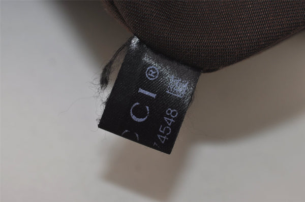 Authentic GUCCI Abbey Shoulder Tote Bag GG Canvas Leather 141470 Brown 6463J