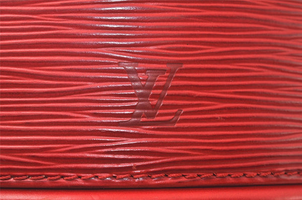 Authentic Louis Vuitton Epi Cannes Red Cosmetic Hand Bag Purse M48037 LV 6464K