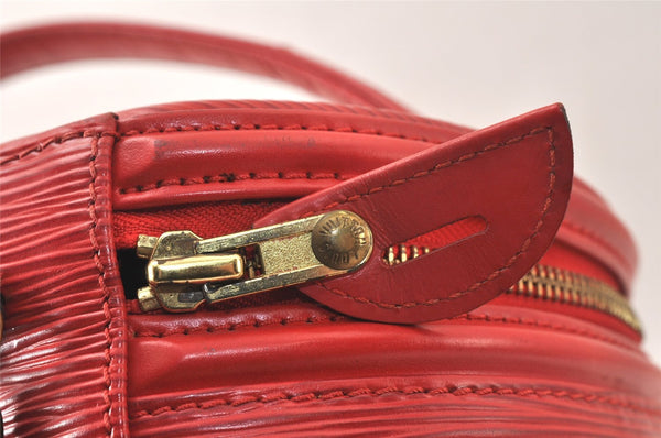 Authentic Louis Vuitton Epi Cannes Red Cosmetic Hand Bag Purse M48037 LV 6464K