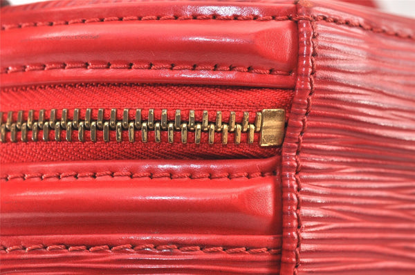 Authentic Louis Vuitton Epi Cannes Red Cosmetic Hand Bag Purse M48037 LV 6464K