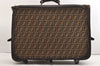 Authentic FENDI Zucca Travel Carry Garment Bag Canvas Leather Brown Junk 6466J