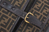 Authentic FENDI Zucca Travel Carry Garment Bag Canvas Leather Brown Junk 6466J