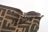 Authentic FENDI Zucca Travel Carry Garment Bag Canvas Leather Brown Junk 6466J