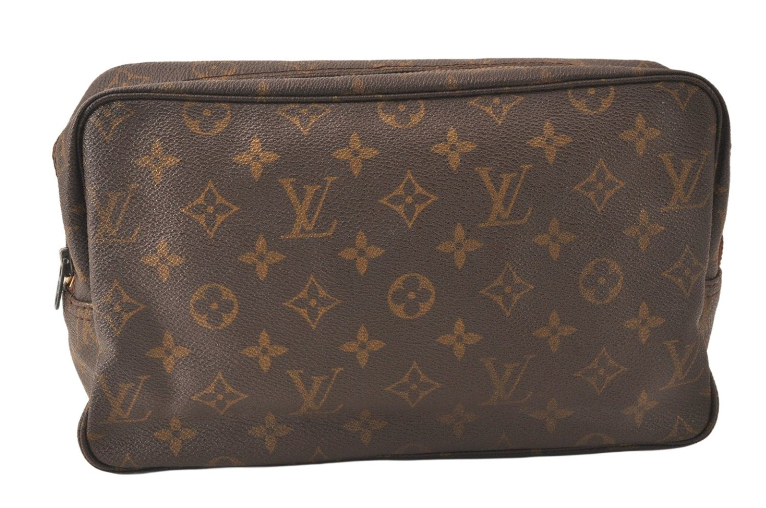 Auth Louis Vuitton Monogram Trousse Toilette 28 Clutch Hand Bag Old Model 6466K