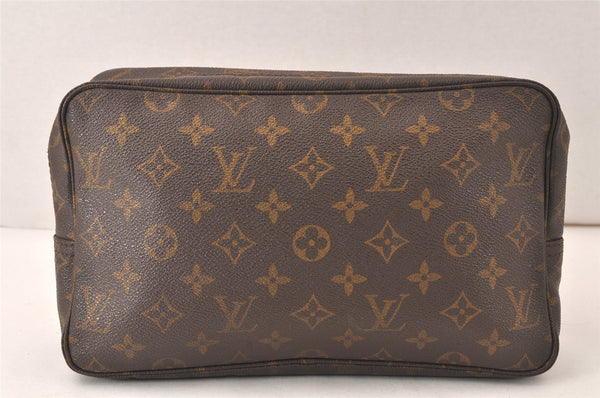 Auth Louis Vuitton Monogram Trousse Toilette 28 Clutch Hand Bag Old Model 6466K