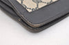 Authentic GUCCI Sherry Line Clutch Hand Bag Purse GG PVC Leather Navy Blue 6467J