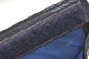 Authentic GUCCI Sherry Line Clutch Hand Bag Purse GG PVC Leather Navy Blue 6467J