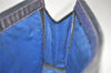 Authentic GUCCI Sherry Line Clutch Hand Bag Purse GG PVC Leather Navy Blue 6467J
